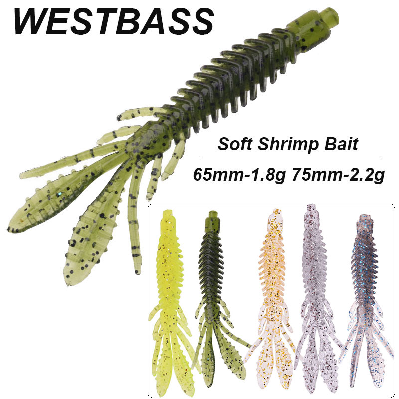 Fishing Lure Spinnerbait - WESTBASS 5 adet yumuşak Larva yemler