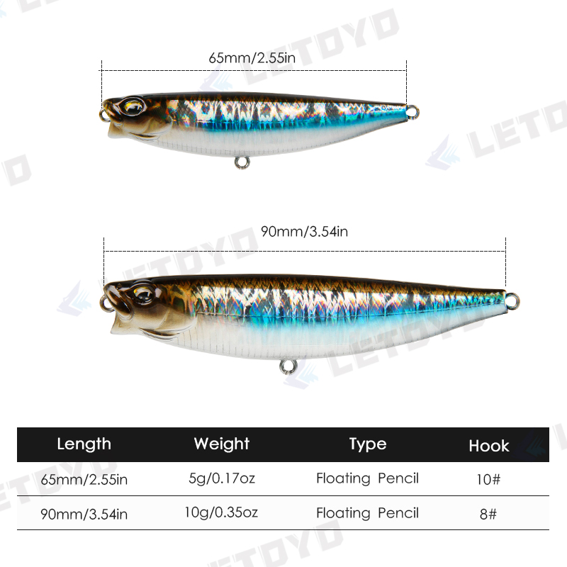 LETOYO 65mm 5g/90mm 10g yüzey  - Fishing Lure Topwater incelemesi ve fiyatı