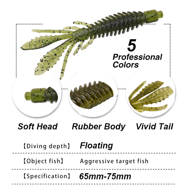 WESTBASS 5 adet yumuşak Larva  - Fishing Lure Spinnerbait incelemesi ve fiyatı